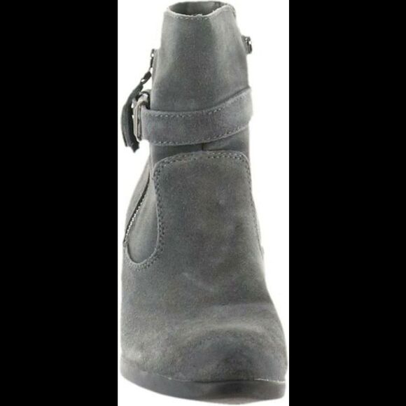 Earth Origins Suede Water Repellent Ankle Boots Tori Grey - Medium - Picture 4 of 5